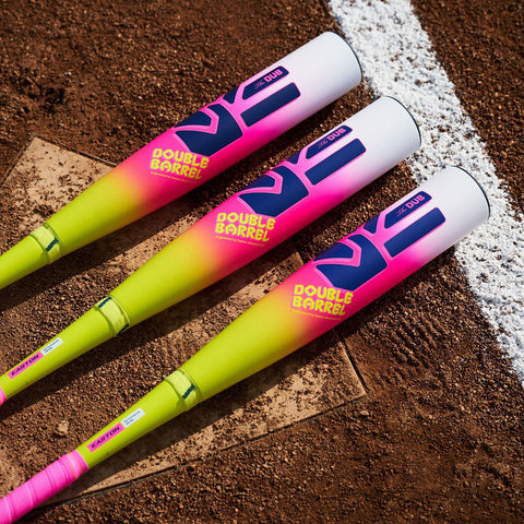 Three Easton Dub USSSA bats on home plate