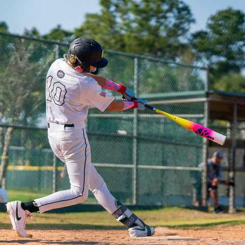 Player swinging the Easton Dub USSSA bat