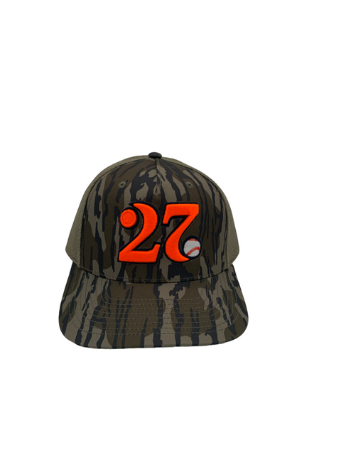 27 Baseball Camo Snapback Hat