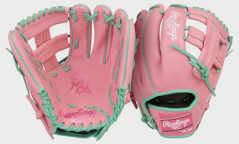 Rawlings Heart of the Hide 11.75-Inch Pink Infield Glove, Right Hand Throw