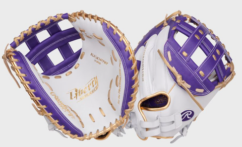 Liberty Advanced Color Series 34 in Catcher's Mitt, White/Purple, RHT