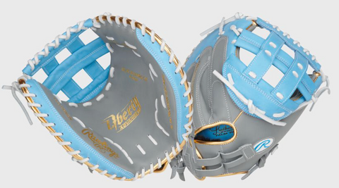 Liberty Advanced Color Series 34 in Catcher's Mitt, Gray/Columbia Blue, RHT
