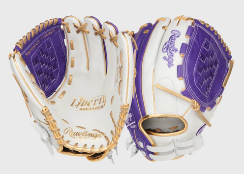 Liberty Advanced Color Series 12 in Fastpitch Glove, White/Purple, RHT