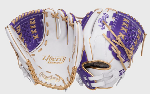Liberty Advanced Color Series 12.5 in Fastpitch Glove, White/Purple, RHT
