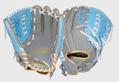 Liberty Advanced Color Series 12.5 in Fastpitch Glove, Gray/Columbia Blue, RHT