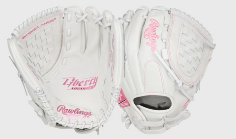 Liberty Advanced Color Series 12 in Fastpitch Glove, White/Pink, RHT