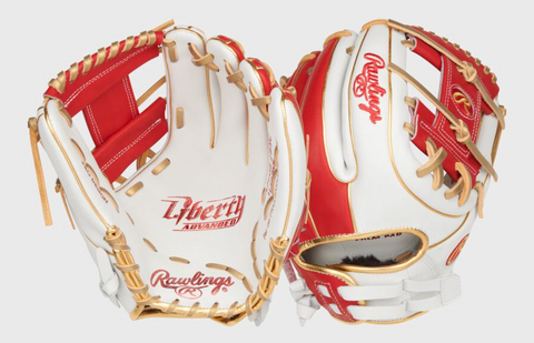 Liberty Advanced Color Series 11.75 in Infield Glove, White/Scarlet, RHT