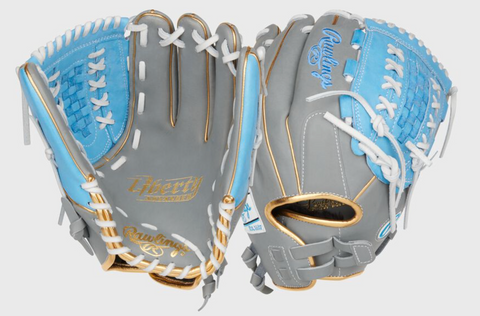 Liberty Advanced Color Series 12.5 in Fastpitch Glove, Gray/Columbia Blue, RHT